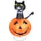 36" Pre-Lit Black Cat In Pumpkin Halloween Outdoor Decoration